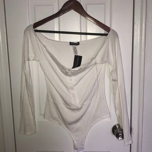 White Off Shoulder Bodysuit